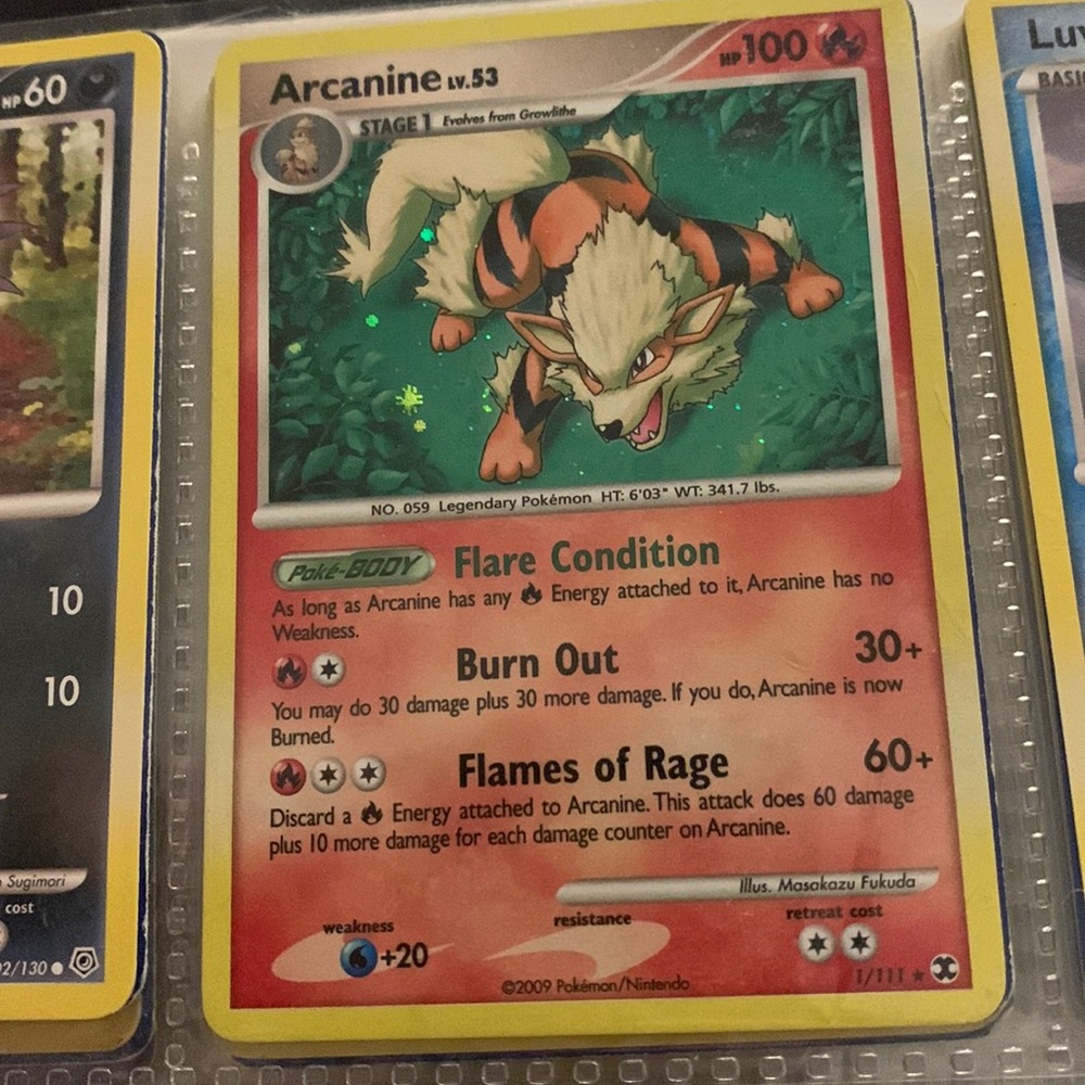 Arcanine holo lv 53